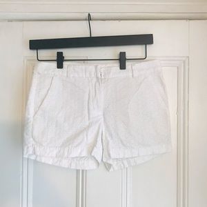 Garnet Hill LIKE NEW White Lace Shorts, Lined, XS